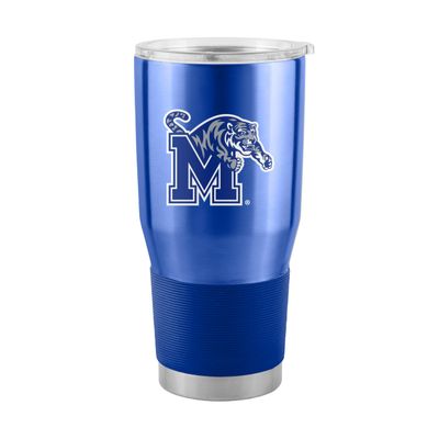 Logo Brands NCAA Memphis Tigers - 30oz Gameday Stainless Steel Tumbler, Double-Wall Vacuum Insulated, Slider Lid, Ergonomic Design, Silicone Grip