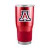 Logo Brands NCAA Arizona Wildcats - 30oz Gameday Stainless Steel Tumbler, Double-Wall Vacuum Insulated, Slider Lid, Ergonomic Design, Silicone Grip view 1