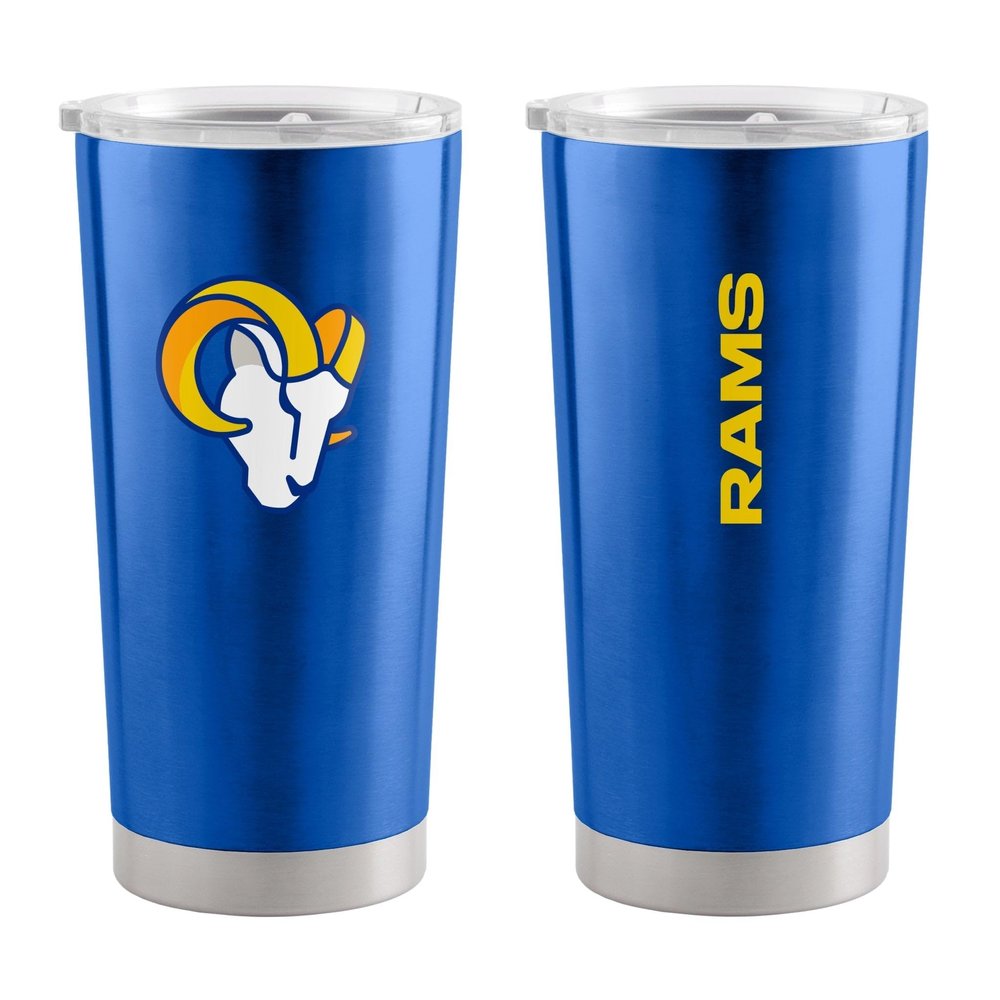 Logo Brands 629-S20T-1: LA Rams 20oz Gameday Stainless Steel Tumbler