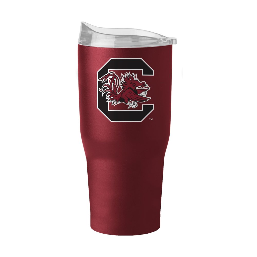 Logo Brands NCAA South Carolina Gamecocks 30oz Flipside Powder Coat Stainless Steel Tumbler - Insulated, Keeps Drinks Hot/Cold for Hours, High Lip Slider Lid