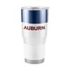 Logo Brands NCAA Auburn Tigers - 30oz Colorblock Stainless Steel Tumbler, Double-Wall Vacuum Insulated, Slider Lid, Ergonomic Design, Silicone Grip view 1