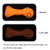 MECCANIXITY Tent Rope 101.7 Feet 4mm Reflective Guyline 7 Strand Cord Nylon Guy Rope for Outdoor Camping Hiking, Orange view 4