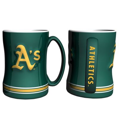 Logo Brands 521-C14RM: Oakland Athletics 14oz Relief Mug