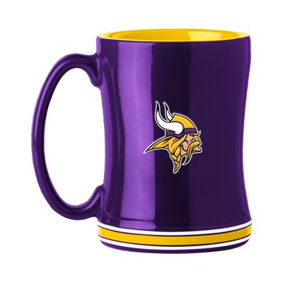 Logo Brands 618-C14RM: Minnesota Vikings 14oz Relief Mug