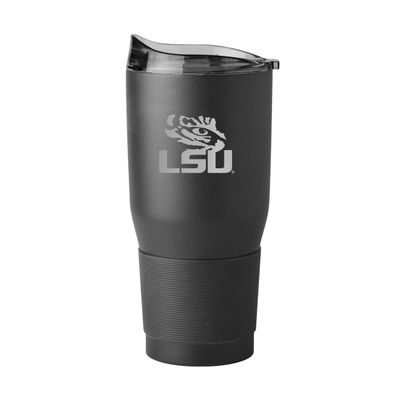 Logo Brands NCAA LSU Tigers 30oz Etch Powder Coat Stainless Steel Tumbler - Insulated, Keeps Drinks Hot/Cold for Hours, High Lip Slider Lid