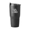 Logo Brands NCAA LSU Tigers 30oz Etch Powder Coat Stainless Steel Tumbler - Insulated, Keeps Drinks Hot/Cold for Hours, High Lip Slider Lid view 1