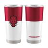 Logo Brands NCAA Arkansas Razorbacks - 20oz Colorblock Stainless Steel Tumbler, Double-Wall Insulated, Slider Lid view 1