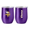 Logo Brands 618-S16CB-1: Minnesota Vikings Gameday Stainless 16oz Curved BEV view 1