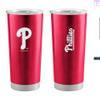 Logo Brands Philadelphia Phillies - 20oz Gameday Stainless Steel Tumbler, Double-Wall Insulated, Slider Lid view 2