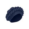 African Women Turban Hat Pre-Tied Braid Head Wrap Hat Solid Color Head Scarf Headwrap Cancer Hair Cover Wrap (#Navy#, One Size) view 1