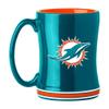 Logo Brands 617-C14RM: Miami Dolphins 14oz Relief Mug view 1