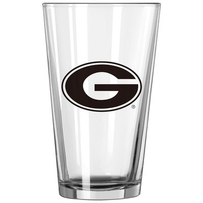 Logo Brands NCAA Georgia Bulldogs 16oz Gameday Pint Glass - Chip-Resistant, Dishwasher Safe, Pressed Glass Drinkware