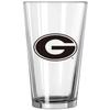 Logo Brands NCAA Georgia Bulldogs 16oz Gameday Pint Glass - Chip-Resistant, Dishwasher Safe, Pressed Glass Drinkware view 1