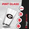 Logo Brands NCAA Georgia Bulldogs 16oz Gameday Pint Glass - Chip-Resistant, Dishwasher Safe, Pressed Glass Drinkware view 2