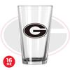 Logo Brands NCAA Georgia Bulldogs 16oz Gameday Pint Glass - Chip-Resistant, Dishwasher Safe, Pressed Glass Drinkware view 3