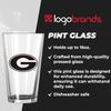 Logo Brands NCAA Georgia Bulldogs 16oz Gameday Pint Glass - Chip-Resistant, Dishwasher Safe, Pressed Glass Drinkware view 4