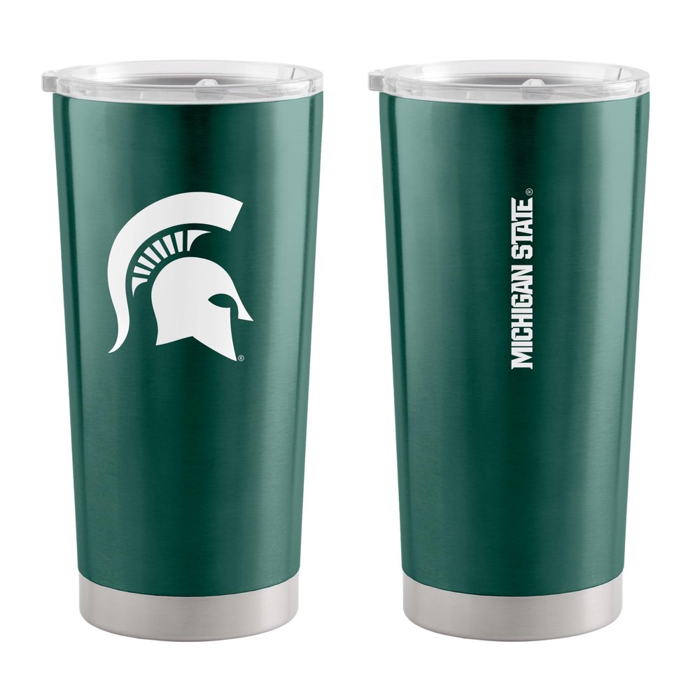 Logo Brands NCAA Michigan State Spartans - 20oz Gameday Stainless Steel Tumbler, Double-Wall Insulated, Slider Lid