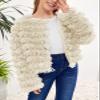 Inorin Girls Open Front Cardigan Faux Fur Coat Warm Fuzzy Trendy Winter Vintage Parka Shaggy Party Outerwear Jackets Tops view 2