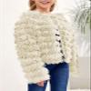 Inorin Girls Open Front Cardigan Faux Fur Coat Warm Fuzzy Trendy Winter Vintage Parka Shaggy Party Outerwear Jackets Tops view 3
