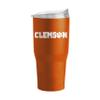 Logo Brands NCAA Clemson Tigers 30oz Flipside Powder Coat Stainless Steel Tumbler - Insulated, Keeps Drinks Hot/Cold for Hours, High Lip Slider Lid view 2