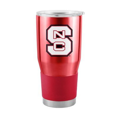Logo Brands NCAA NC State Wolfpack - 30oz Gameday Stainless Steel Tumbler, Double-Wall Vacuum Insulated, Slider Lid, Ergonomic Design, Silicone Grip