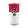 Logo Brands NCAA NC State Wolfpack - 20oz Colorblock Stainless Steel Tumbler, Double-Wall Insulated, Slider Lid view 1
