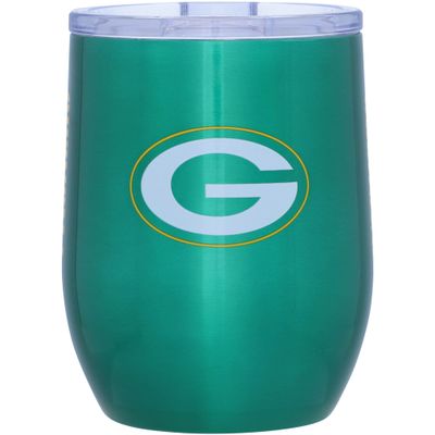 Logo Brands 612-S16CB-1: Green Bay Packers Gameday Stainless 16oz Curved BEV