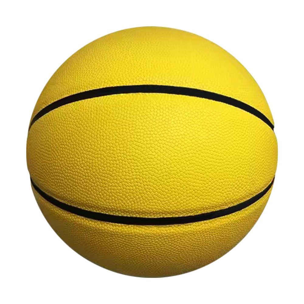 MINDCOLLISION Basketball No. 5, No. 6, No. 7, PU Soft Leather Wear-Resistant, Children's Birthday Gift. Suitable for Indoor and Outdoor Use.,Yellow,size6