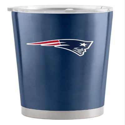 Logo Brands 619-S20T-1: New England Patriots 20oz Gameday Stainless Steel Tumbler