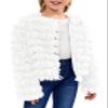 Inorin Girls Open Front Cardigan Faux Fur Coat Warm Fuzzy Trendy Winter Vintage Parka Shaggy Party Outerwear Jackets Tops view 1