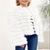 Inorin Girls Open Front Cardigan Faux Fur Coat Warm Fuzzy Trendy Winter Vintage Parka Shaggy Party Outerwear Jackets Tops view 3