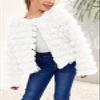 Inorin Girls Open Front Cardigan Faux Fur Coat Warm Fuzzy Trendy Winter Vintage Parka Shaggy Party Outerwear Jackets Tops view 4