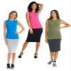 ESTEEZ Pumpkin Orange Modest High Neck Fitted Tank Top for Women Full-Shoulder Sleeveless Shell (EX801110PUMPKINXXL) view 2