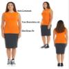 ESTEEZ Pumpkin Orange Modest High Neck Fitted Tank Top for Women Full-Shoulder Sleeveless Shell (EX801110PUMPKINXXL) view 3