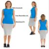 ESTEEZ Royal Blue Modest High Neck Fitted Tank Top for Women Full-Shoulder Sleeveless Shell (EX801110ROYALXXL) view 3