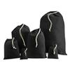 Westford Mill Cotton Recycled Stuff Bag (XXS) (Black) view 2