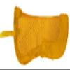Equitem Faux Fur Trim Half Pad for Horse English Riding Saddle Correction (Yellow) view 1