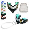 COOLLO SPORTS Boil and Bite Mouth Guard with Tether DBT Custom Fit Sport Mouthpiece for Football, Hockey, Rugby, Lacrosse (Free Storage Case+ Strap) -Adult Size (Adult -Ages 11 & Above, Cool Fangs) view 1