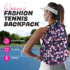 Taboo Fashions Womens Tennis Backpack Ladies Tennis Bag Holds Two Racquets, Padded Straps and Side Carry Handle (Poppin' Bottles) view 2