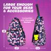 Taboo Fashions Womens Tennis Backpack Ladies Tennis Bag Holds Two Racquets, Padded Straps and Side Carry Handle (Poppin' Bottles) view 4