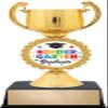Graduation Trophy - 7.25" Gold Cup On Black Base Kindergarten Graduate Custom Awards 50 Pack view 1