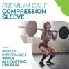Calf Compression Sleeves for Men and Women - Footless Compression Socks for Runners, Shin Splints, Varicose Vein & Pain Relief - Leg Brace for Running, Cycling, Travel - 2XL, Black-Grey view 3