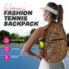 Taboo Fashions Womens Tennis Backpack Ladies Tennis Bag Holds Two Racquets, Padded Straps and Side Carry Handle (Wildcat) view 2