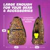 Taboo Fashions Womens Tennis Backpack Ladies Tennis Bag Holds Two Racquets, Padded Straps and Side Carry Handle (Wildcat) view 4