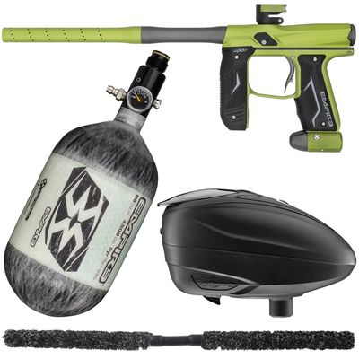 Action Village Empire Axe 2.0 Contender Paintball Gun Package Kit (Dust Green/Dust Grey, Tank Size: 68/4500)