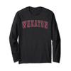 Wheaton Illinois Souvenir Sport College Style Red Text Long Sleeve T-Shirt view 1