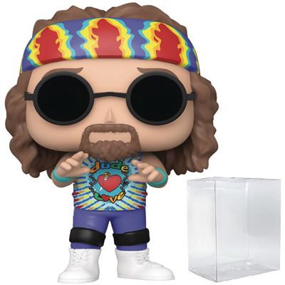 POP WWE: Dude Love Funko Pop! Vinyl Figure (Bundled with Compatible Pop Box Protector Case), Multicolor, 3.75 inches