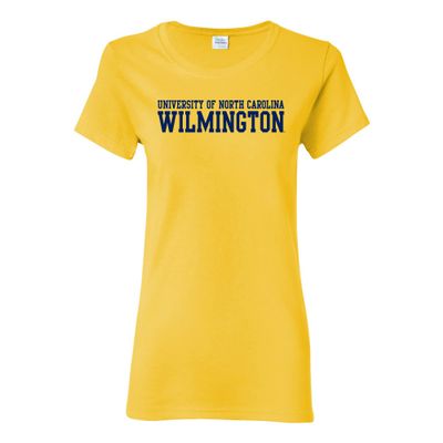 LS01 - UNC Wilmington Seahawks Basic Block Womens T Shirt - Large - Daisy