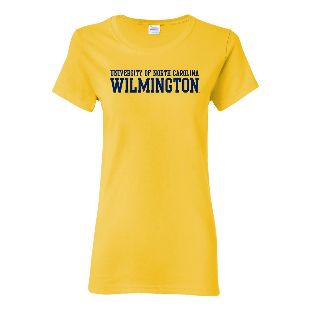 LS01 - UNC Wilmington Seahawks Basic Block Womens T Shirt - Large - Daisy