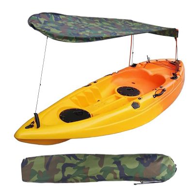 MOOCY Kayak Canopy,Waterproof Sun Shade Canopy for Single Person,Kayak Sunshade Awning Top Cover, Universal Canoe Shade with Storage Bag for Outdoor Fishing(Army Green Camouflage)
